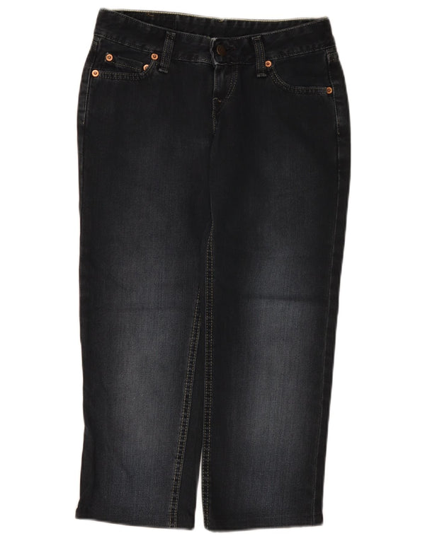 Calça jeans feminina Levi's 557 cintura baixa capri W25 L22 algodão preto