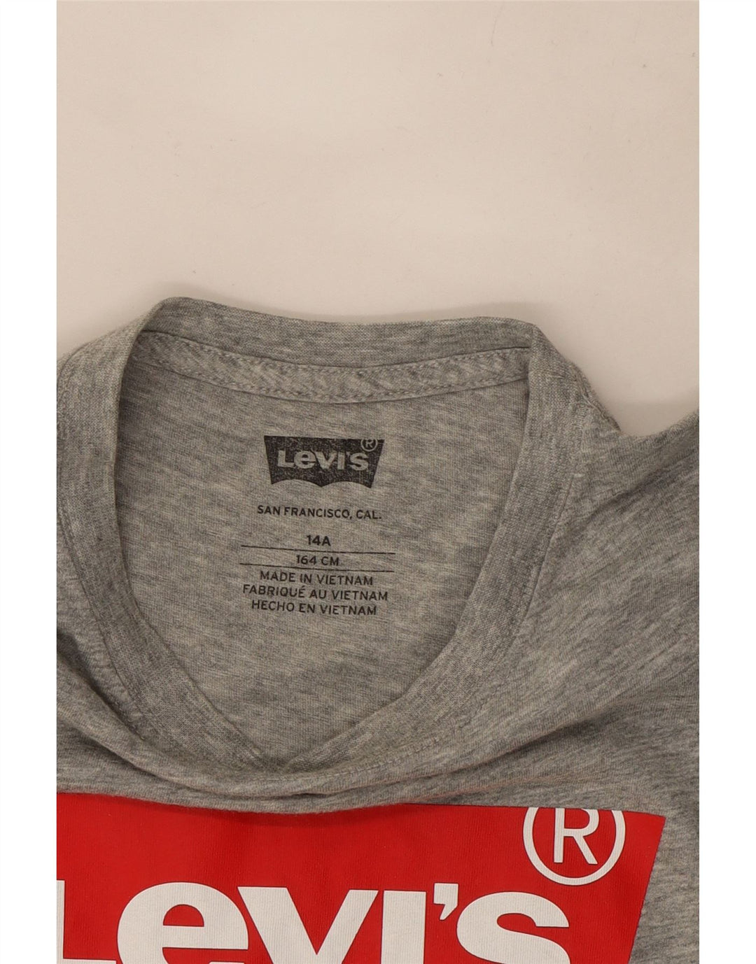 Camiseta Levi's Meninos Graphic 13-14 Anos Cinza Salpicado