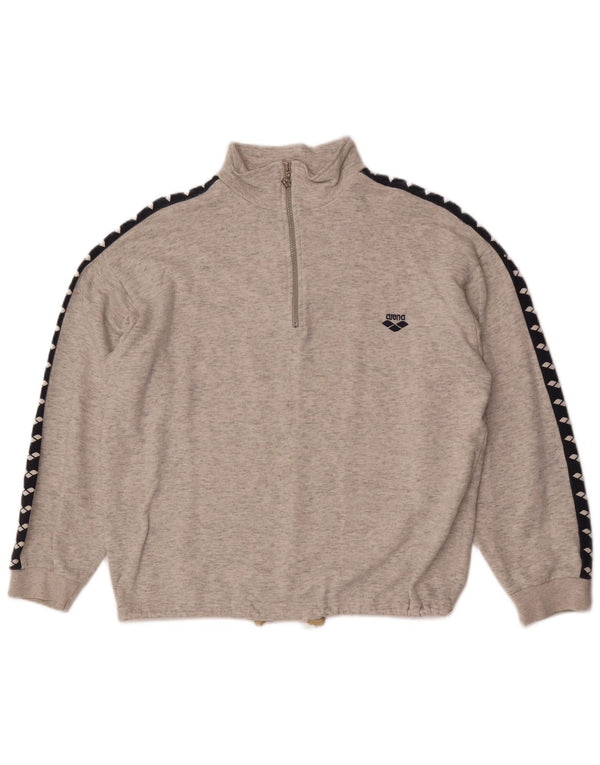 Arena feminino oversized gráfico moletom jumper UK 18 XL cinza colorblock