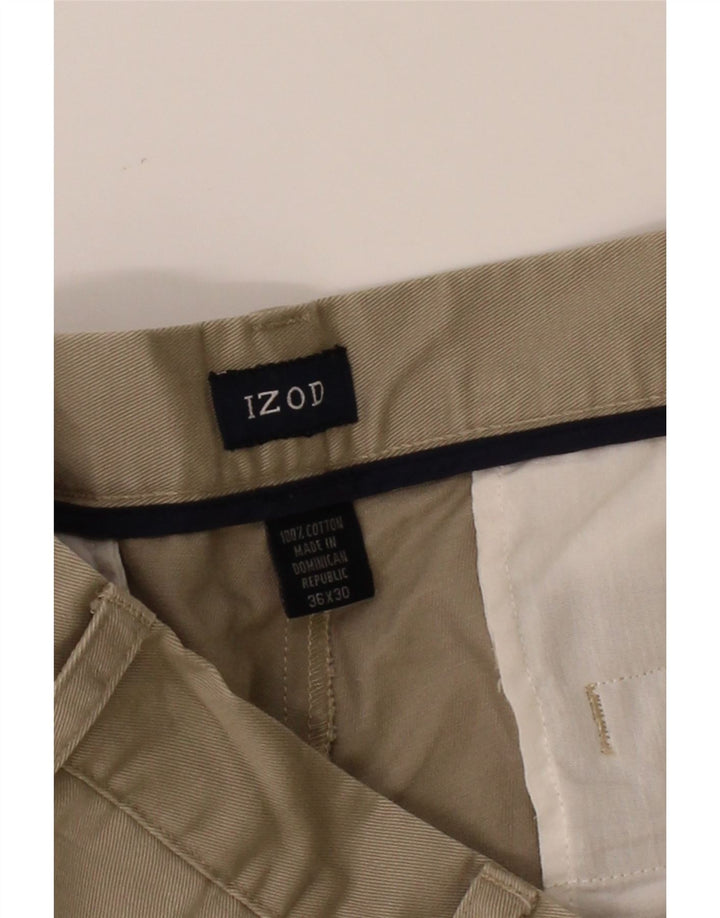 IZOD Mens Straight Chino Trousers W36 L30 Beige Cotton Vintage Izod and Second-Hand Izod from Messina Hembry 