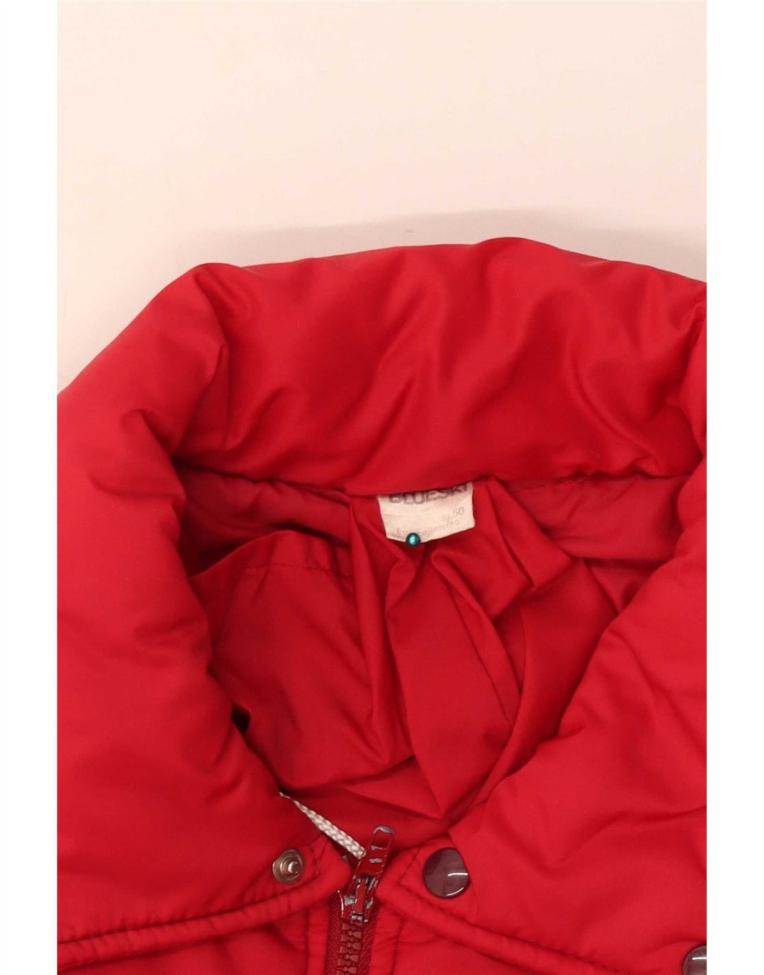 Jaqueta acolchoada feminina vintage IT 50 XL poliéster vermelho