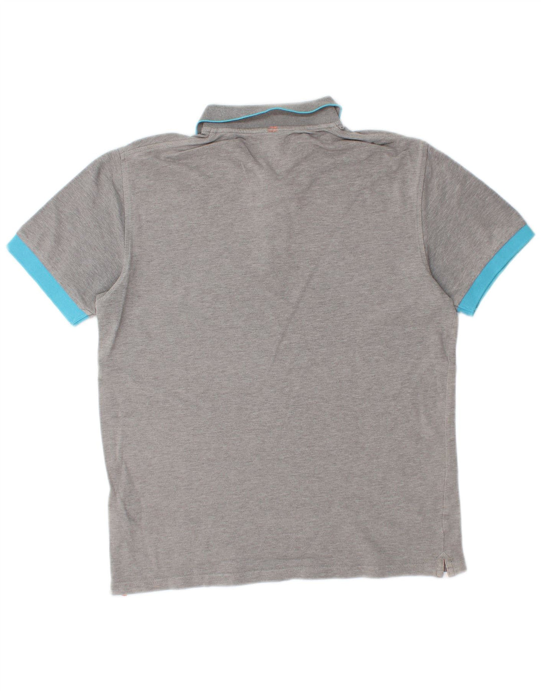Camisa polo masculina SUN68 algodão cinza médio
