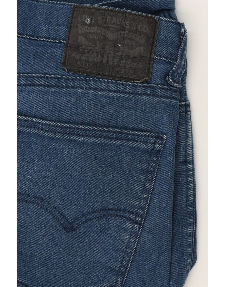 LEVI'S Masculino 511 Slim Jeans W31 L30 Azul Algodão