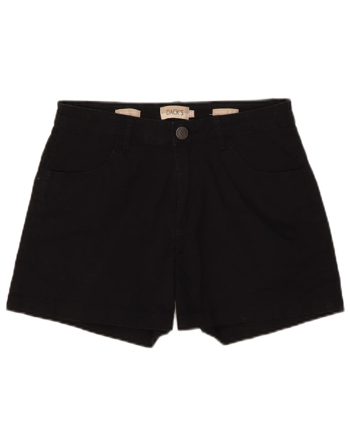 Shorts jeans feminino de ajuste regular da Dack IT 42 médio W28 algodão preto
