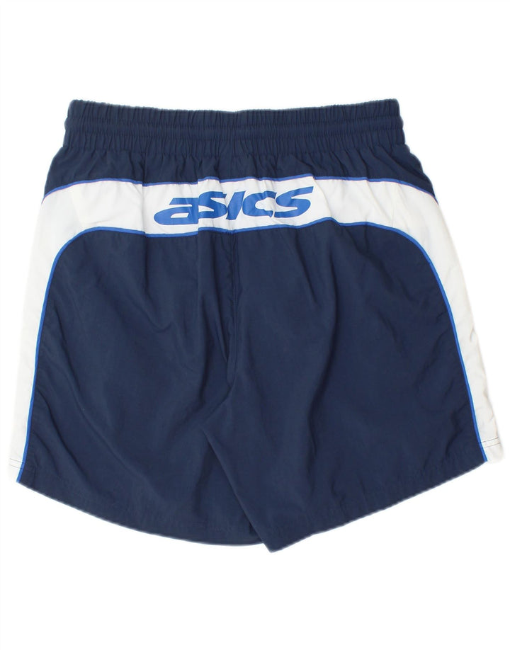 Shorts esportivos masculinos Asics Graphic grande azul marinho Colourblock poliamida