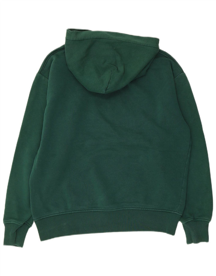 Zara Mens Hoodie Jumper Médio Algodão Verde