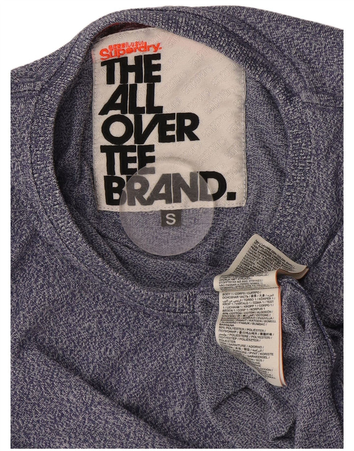 Superdry camiseta masculina gráfica top pequeno azul algodão