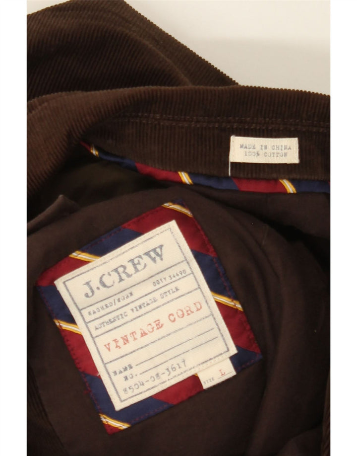 J. CREW Jaqueta blazer masculina de veludo cotelê com 3 botões Reino Unido 40 grande algodão marrom