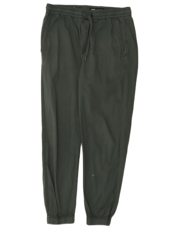 Calça jogger feminina Zara médio W28 L26 algodão verde