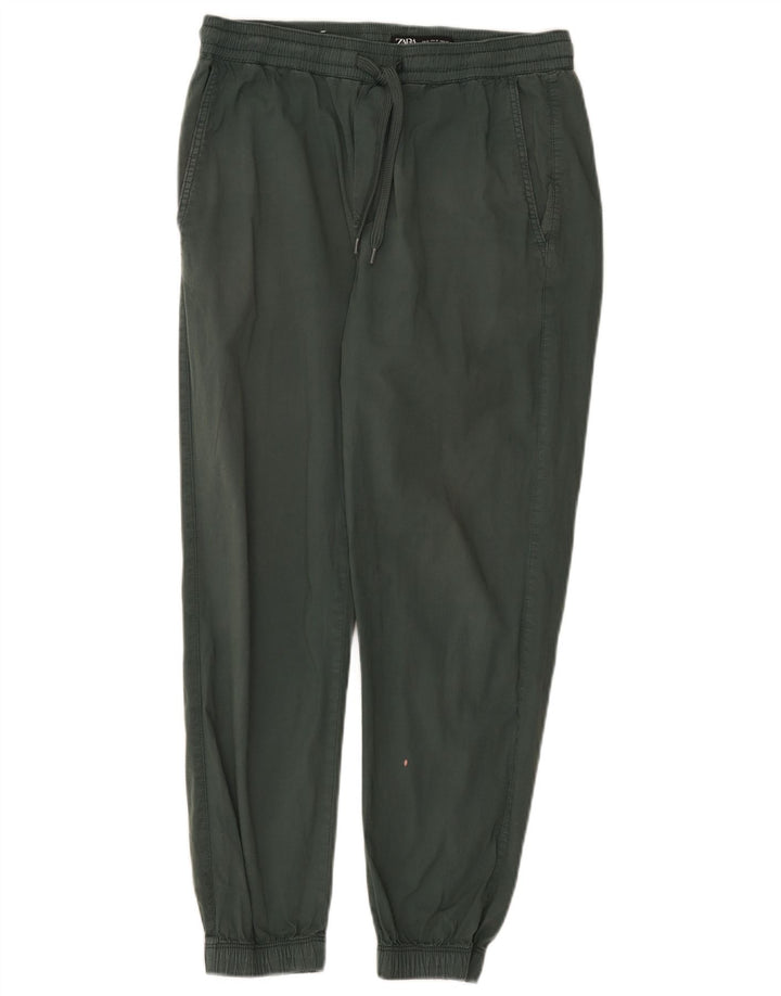 Calça jogger feminina Zara médio W28 L26 algodão verde