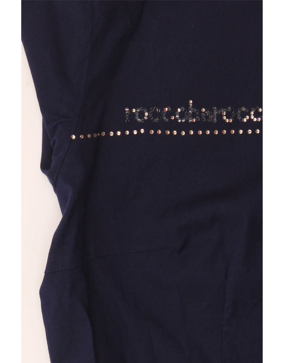 Blusa feminina Roccobarocco com estampa gráfica IT 44 algodão azul marinho médio