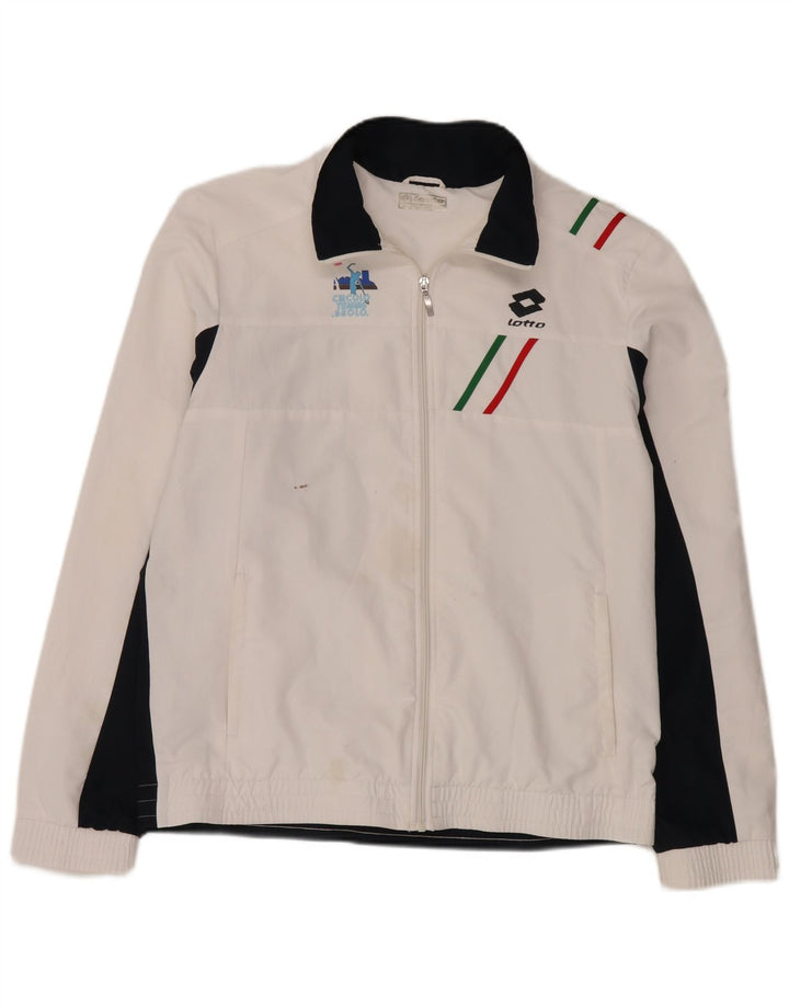 Lotto Mens Graphic Tracksuit Top Jacket XL Branco Colorblock
