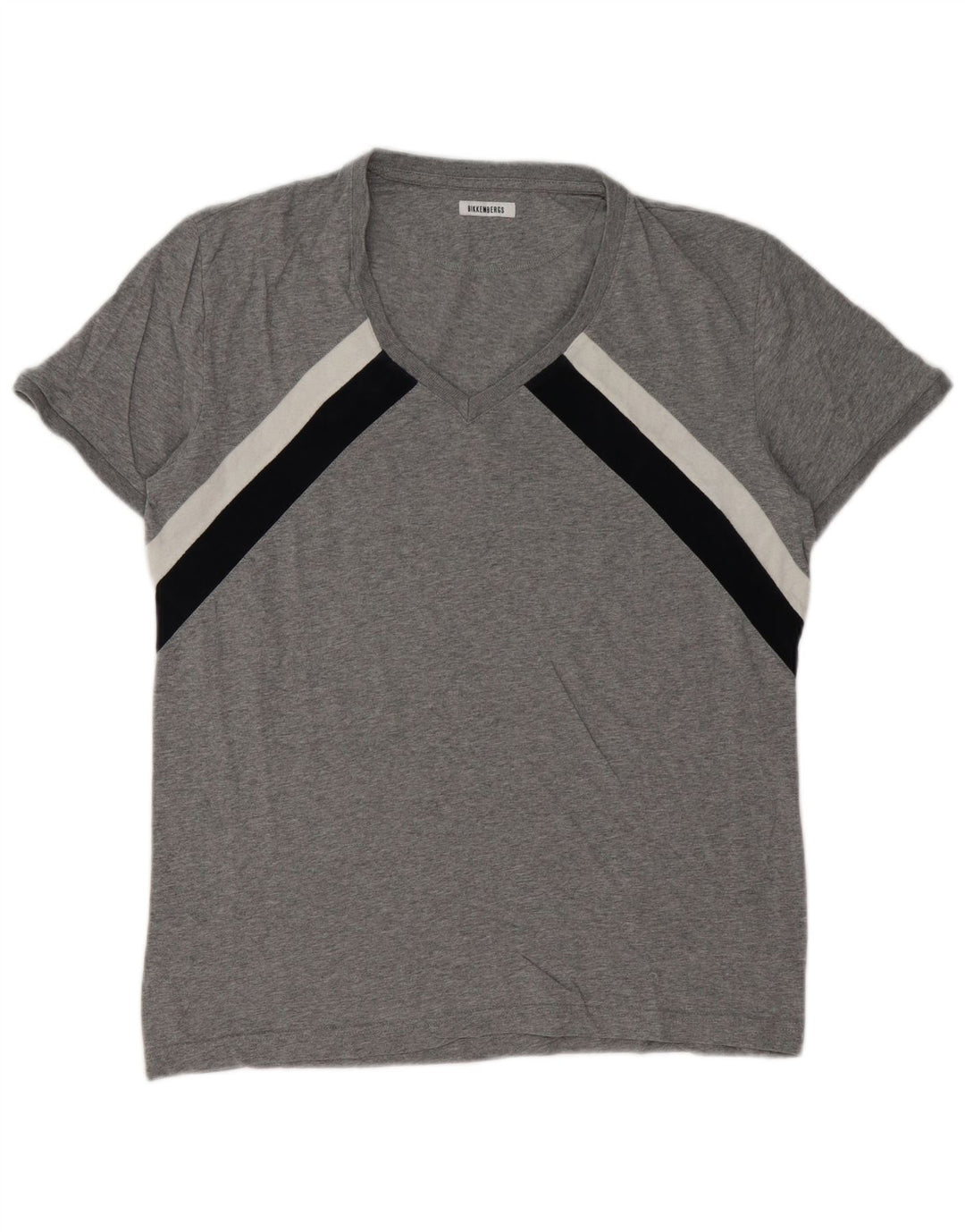 Camiseta masculina Bikkembergs grande algodão colorblock cinza