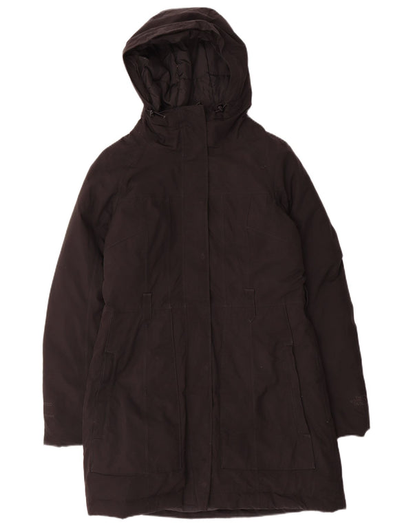 Casaco acolchoado com capuz feminino The North Face UK 10 pequeno poliéster preto