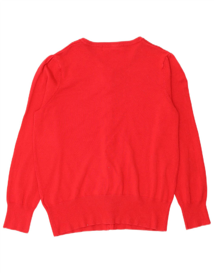 Suéter cardigã feminino Marks & Spencer UK 14 viscose vermelha média