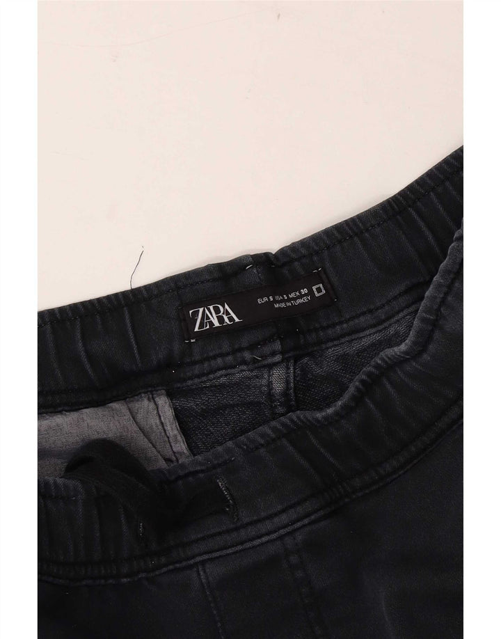 Zara Mens Joggers Cargo Calças Pequenas W30 L28 Azul Marinho