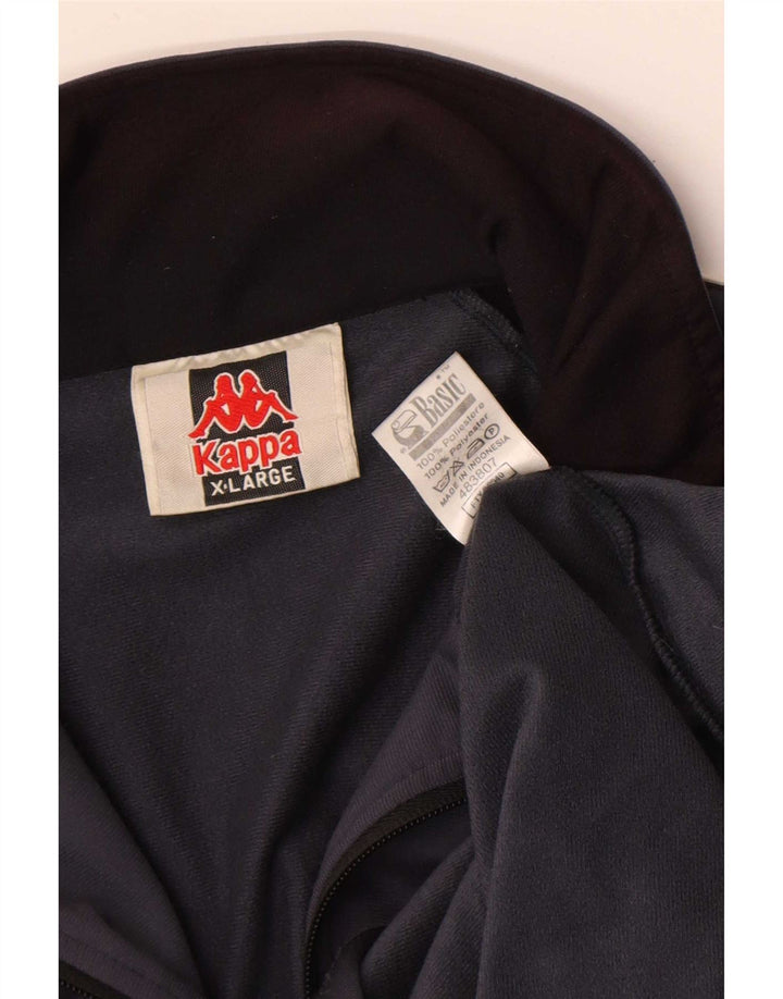 Kappa Mens Graphic Tracksuit Top Jaqueta XL Cinza Colourblock Poliéster