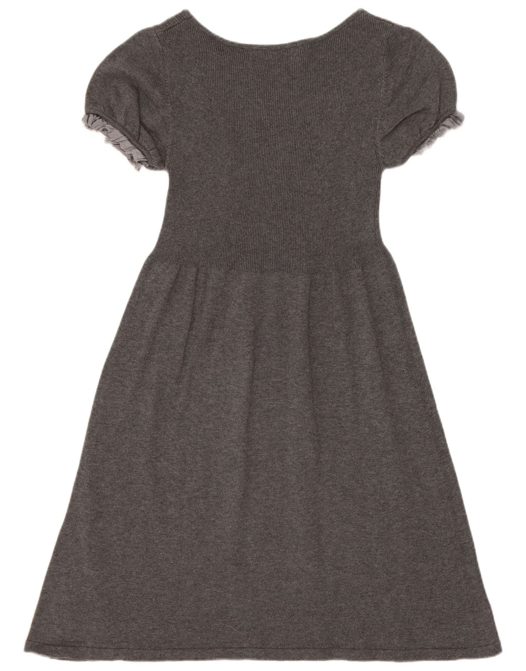 Vestido feminino Zara A-Line UK 8 pequeno algodão cinza