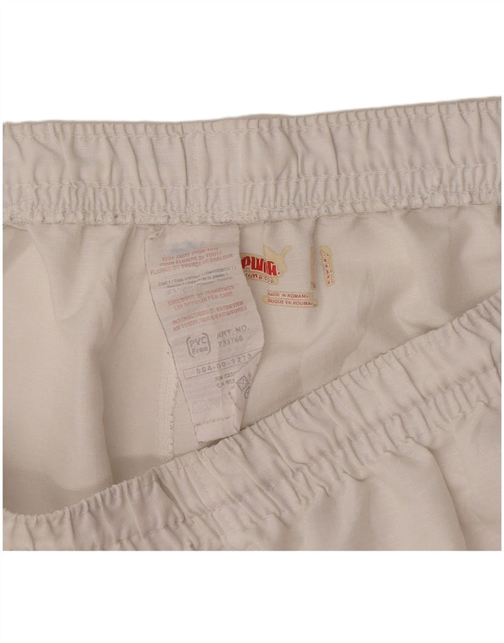 Shorts esportivos gráficos masculinos Puma XL branco colorblock poliéster