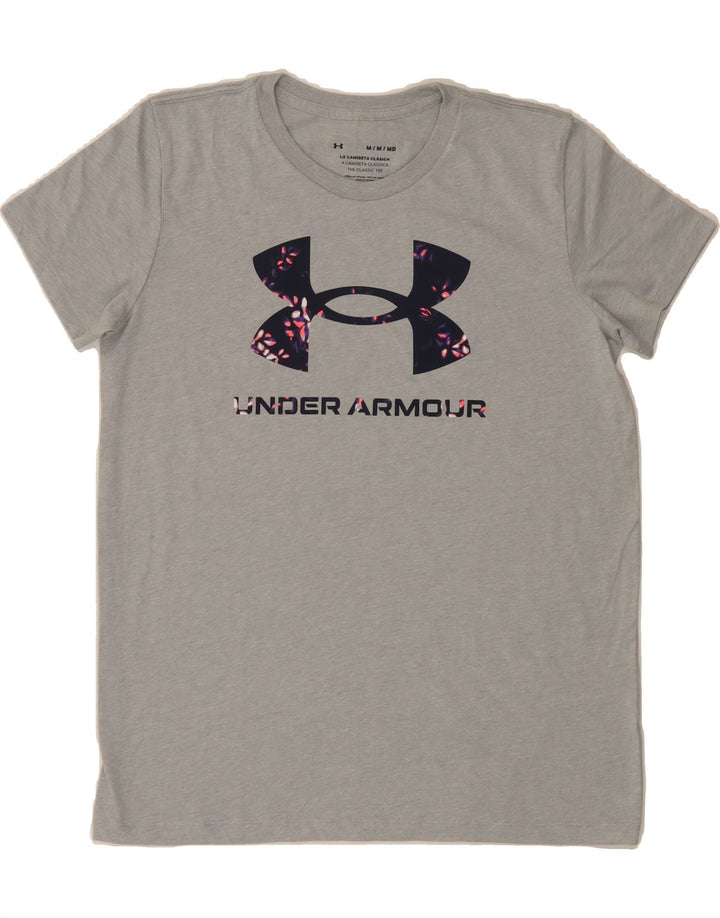 UNDER ARMOUR Mens Graphic T-Shirt Top Medium Grey Vintage Under Armour and Second-Hand Under Armour from Messina Hembry 