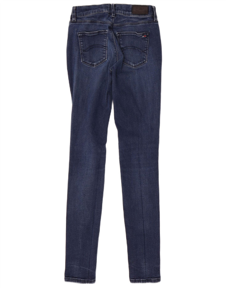 Jeans skinny de cintura média TOMMY HILFIGER W27 L30 algodão azul