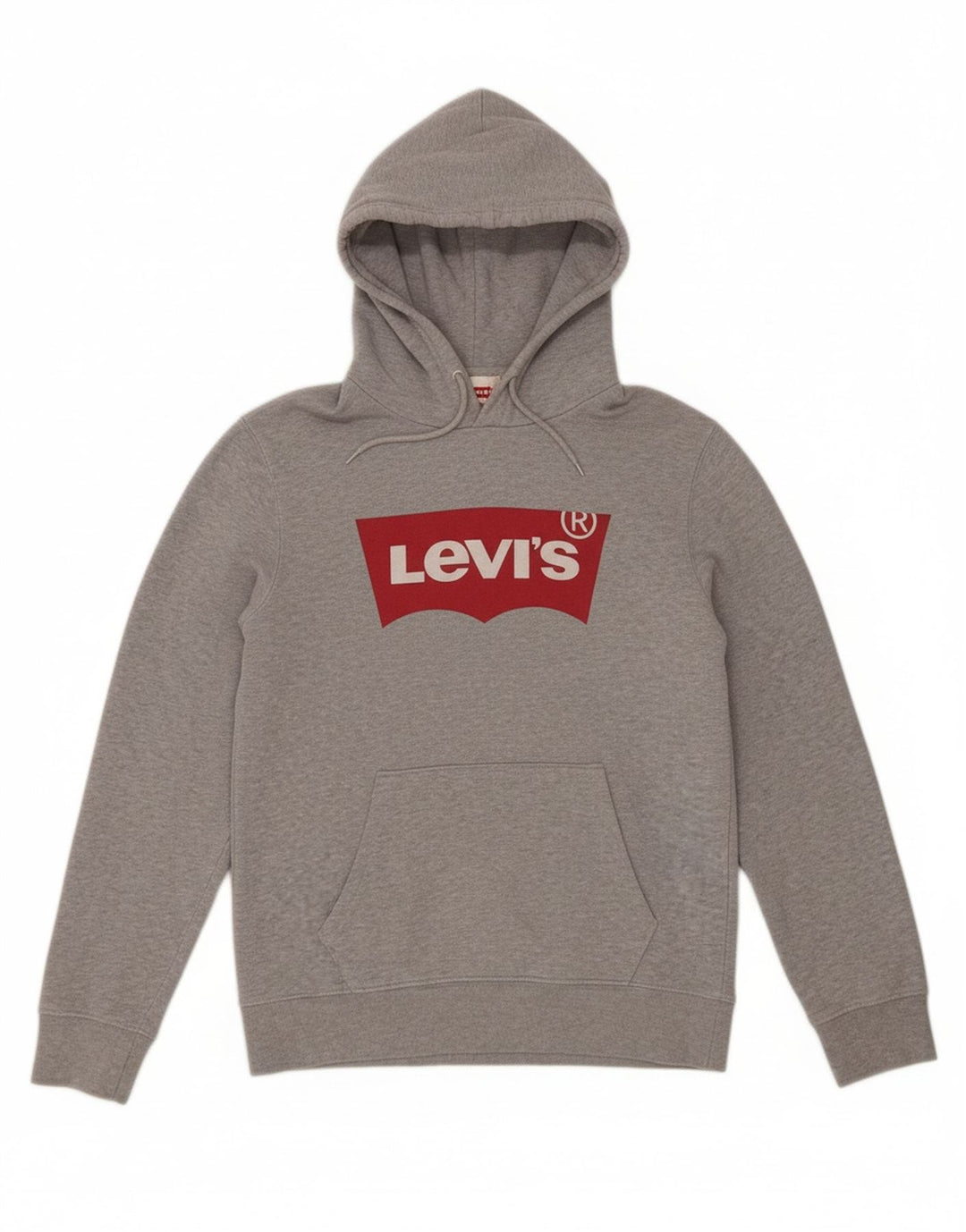 LEVI'S Mens Graphic Hoodie Jumper XS Algodão Cinza