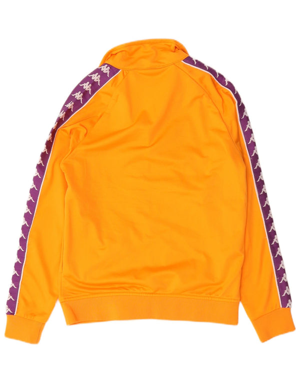 Jaqueta feminina Kappa com estampa gráfica UK 10 pequeno bloco colorido laranja