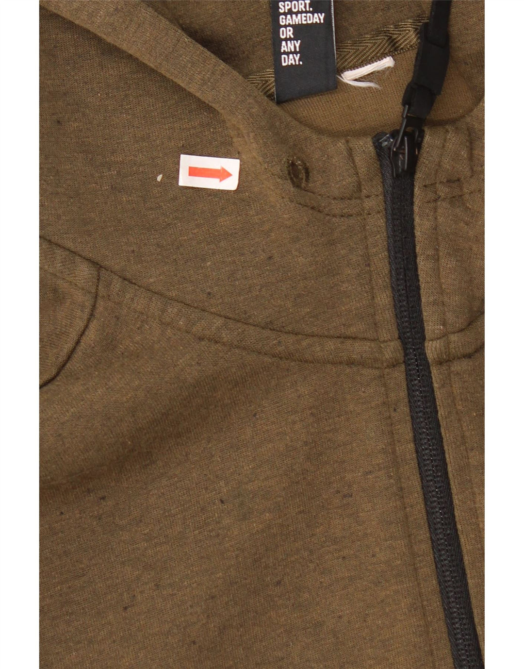 Adidas Mens Graphic Zip Hoodie Suéter Médio Caqui