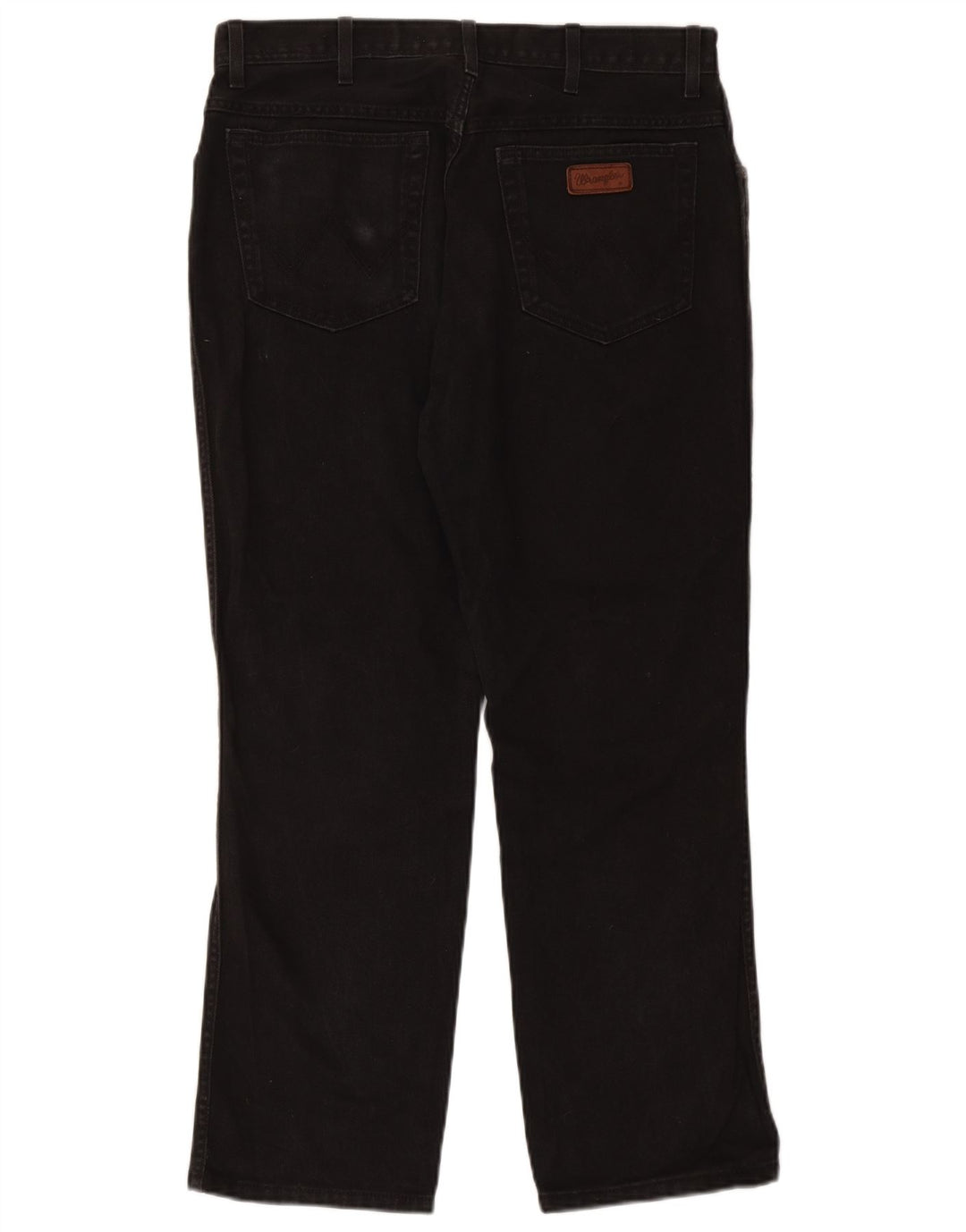 Wrangler Mens Regular Fit Straight Jeans W36 L30 Algodão Preto