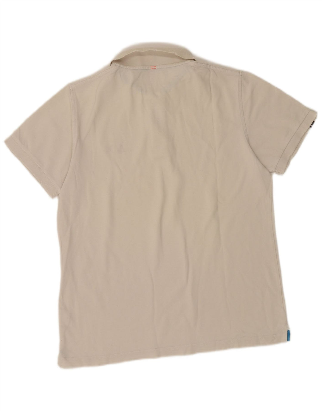 Camisa polo masculina Sun68 grande algodão branco