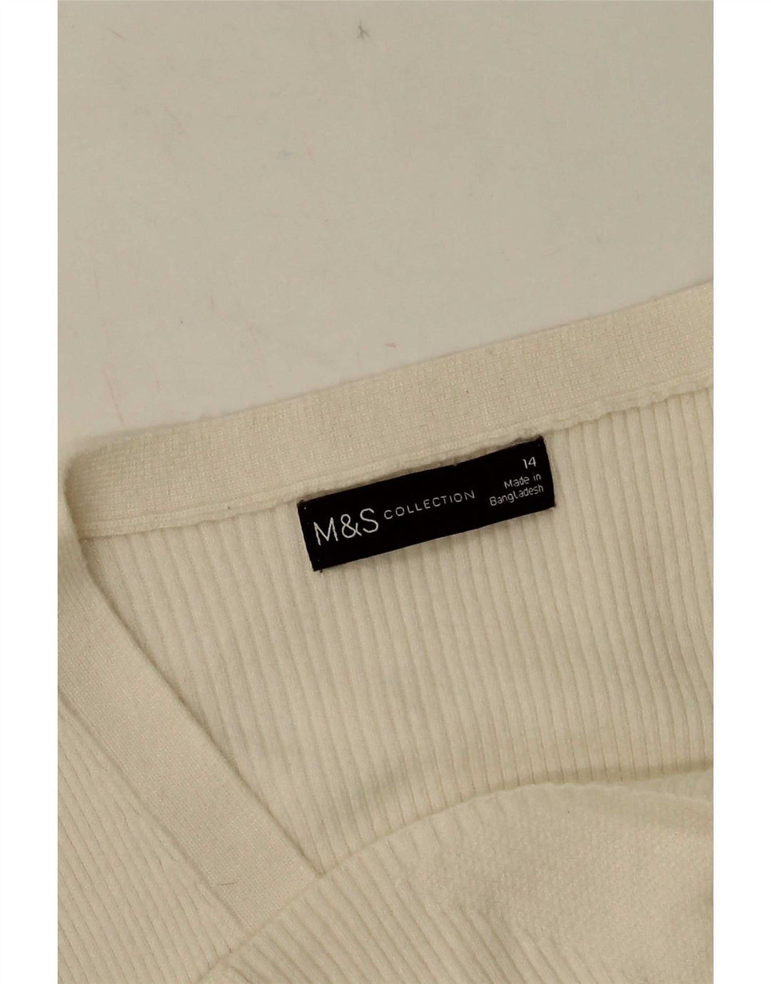 Suéter cardigã feminino Marks & Spencer UK 14 médio branco