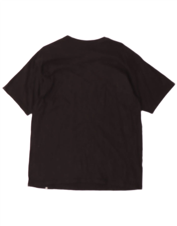 Camiseta masculina HURLEY com estampa gráfica grande de algodão preto