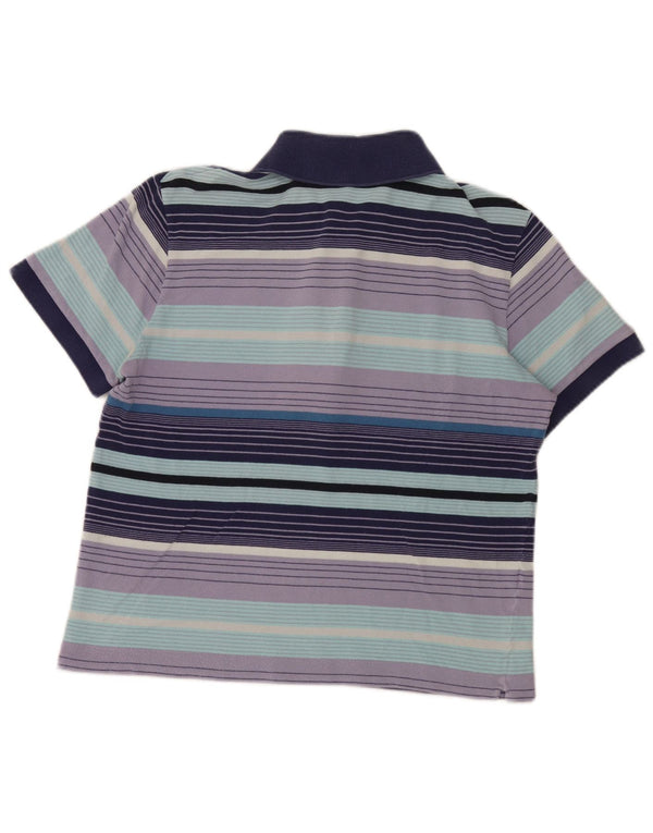 Camisa polo masculina Lacoste tamanho 5 grande algodão listrado multicolorido
