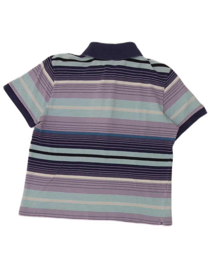 Camisa polo masculina Lacoste tamanho 5 grande algodão listrado multicolorido