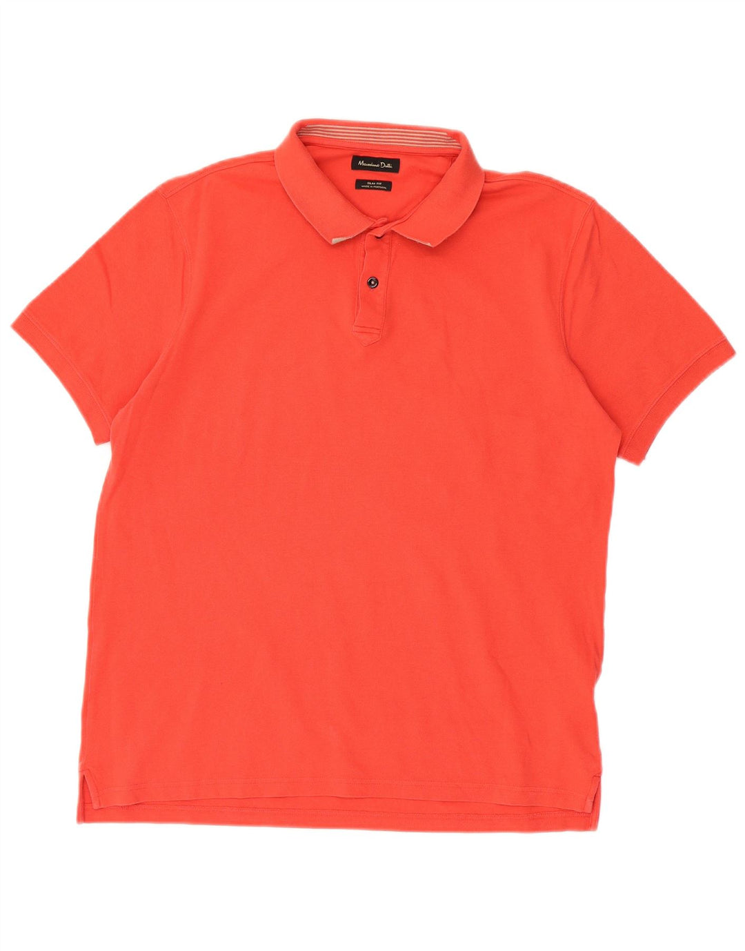 Camisa polo masculina MASSIMO DUTTI Slim Fit XL algodão rosa