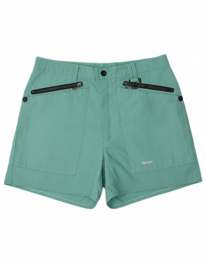 Shorts cargo feminino ROHAN W32 grande poliéster turquesa