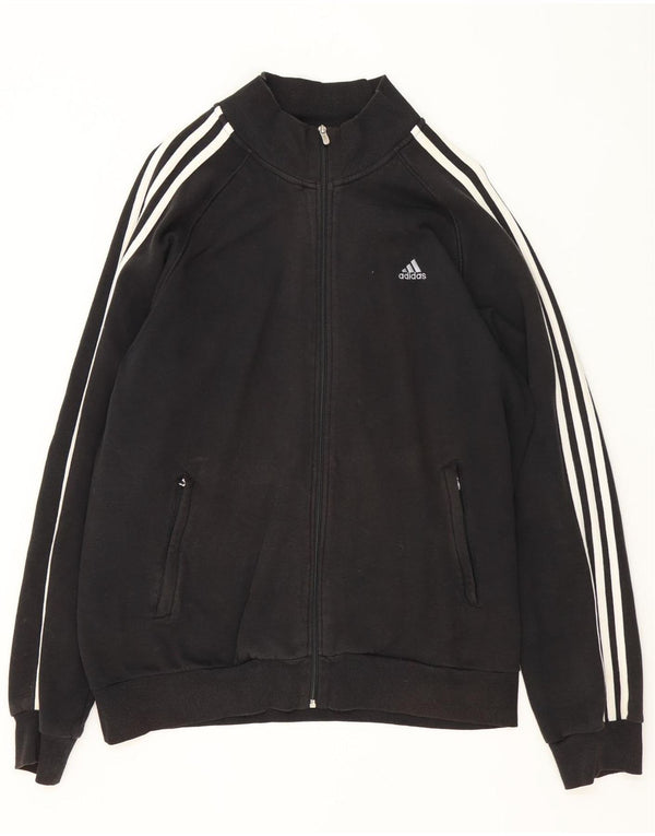 Adidas Mens Tracksuit Top Jacket XL Black Cotton