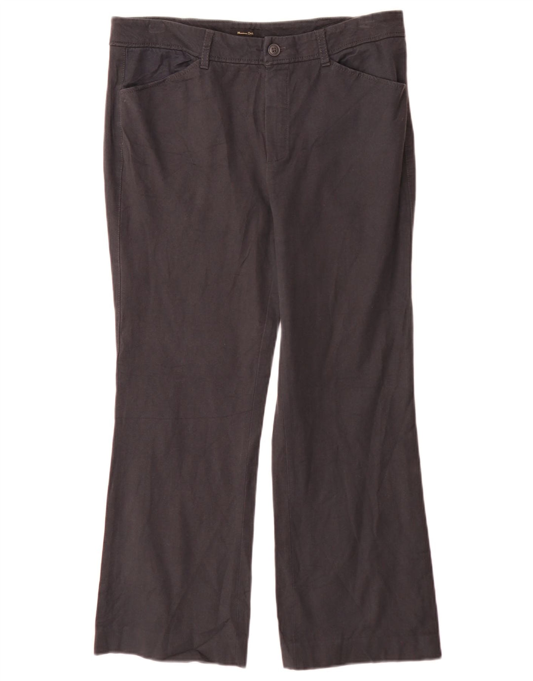 Calça casual feminina Massimo Dutti Bootcut UE 42 grande W32 L27 cinza