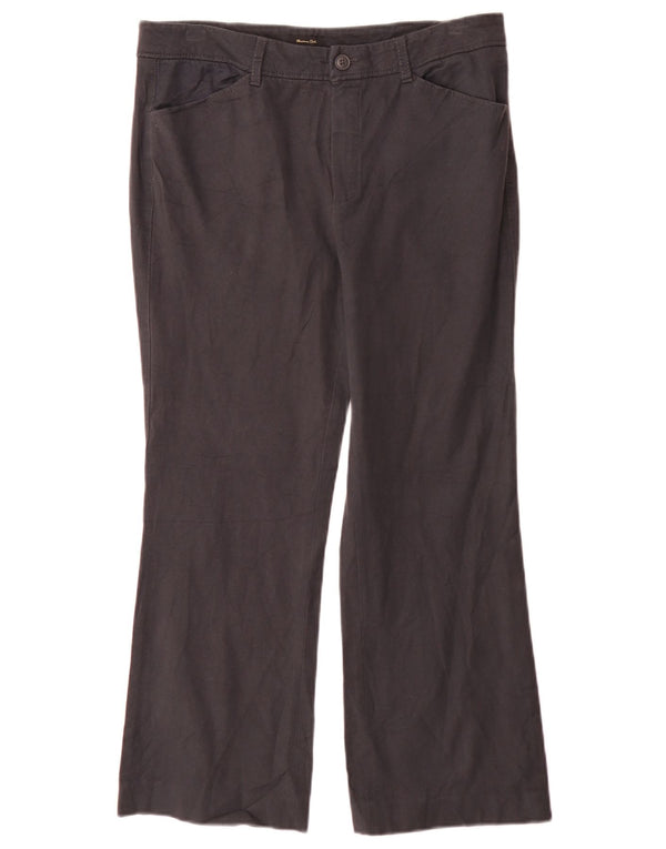 Calça casual feminina Massimo Dutti Bootcut UE 42 grande W32 L27 cinza