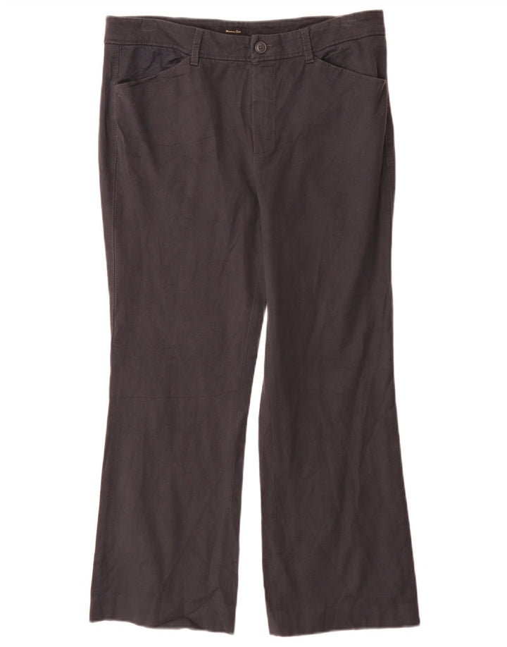 Calça casual feminina Massimo Dutti Bootcut UE 42 grande W32 L27 cinza