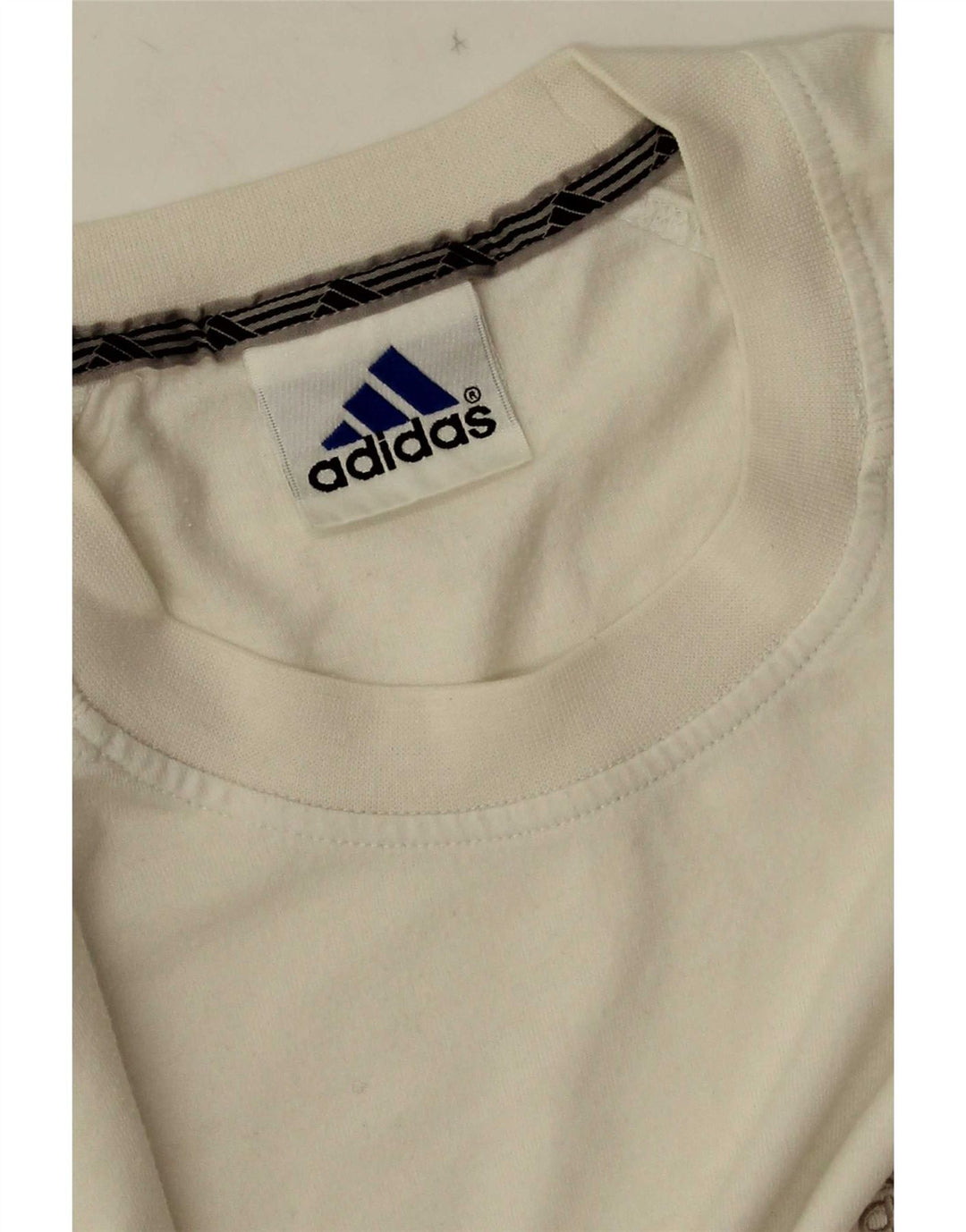 Adidas Mens Camiseta Top Grande Branco