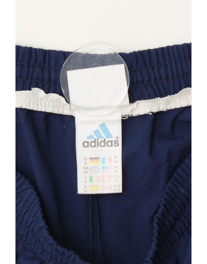 Shorts esportivos masculinos Adidas grandes poliéster azul marinho