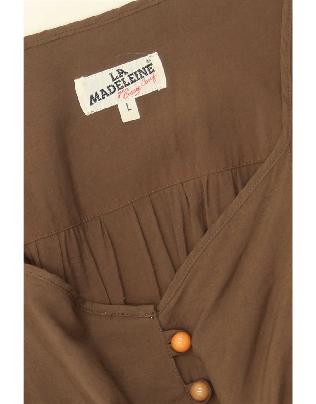Vestido maxi feminino La Madeleine Reino Unido 14 grande marrom