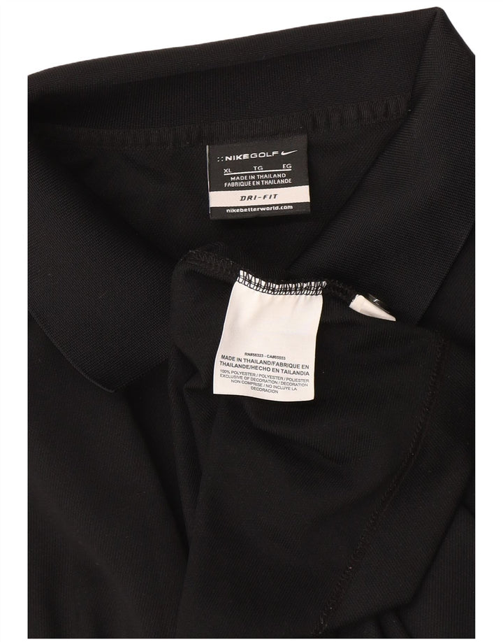 Camisa polo masculina Nike Dri Fit XL preta poliéster