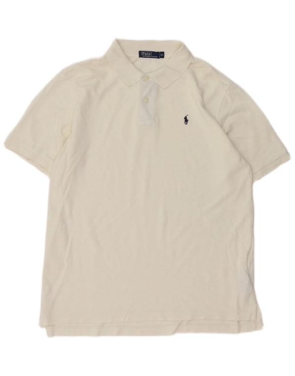 Polo Ralph Lauren Camisa masculina XL algodão branco