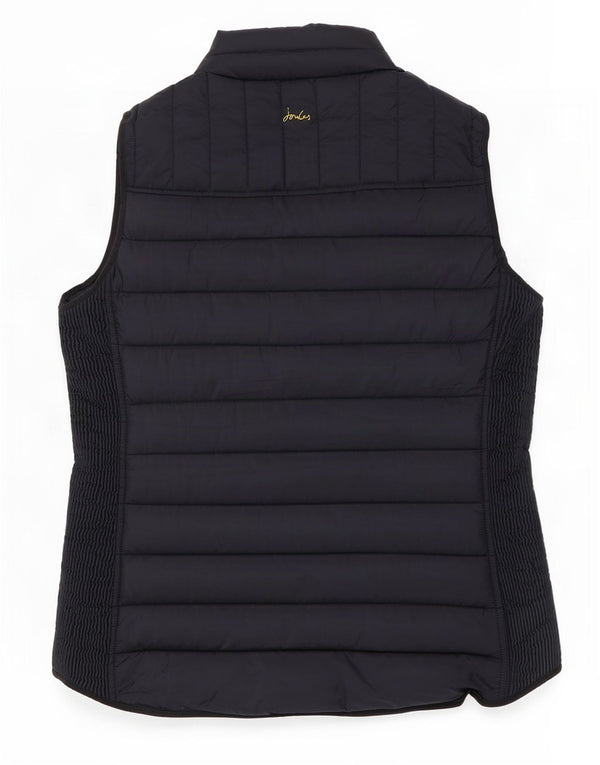 Gilet feminino acolchoado Joules UK 16 grande poliéster azul marinho