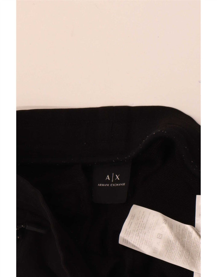 Calça de treino masculina Armani Exchange joggers pequeno algodão preto