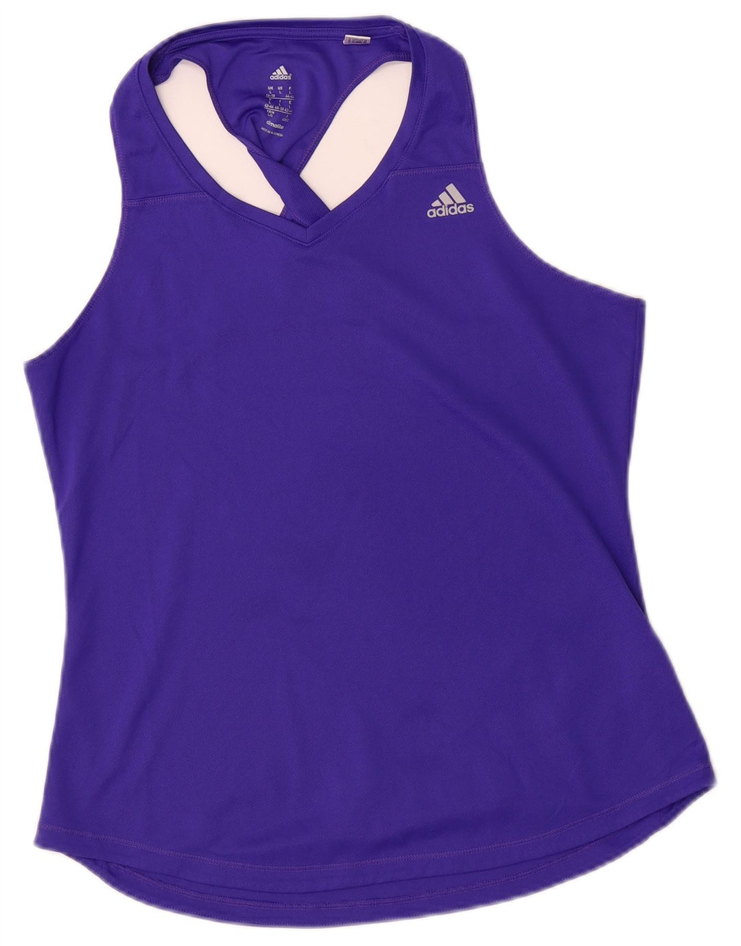 ADIDAS Womens Climalite Vest Top UK 16/18 Grande Roxo Poliéster