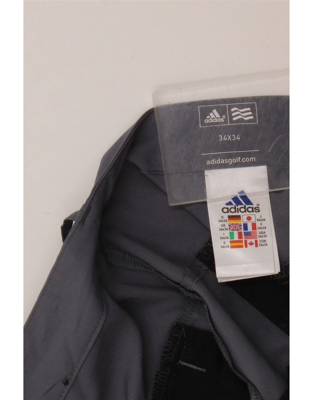 ADIDAS Mens Adizero Straight Chino Calças W34 L34 Azul Poliéster