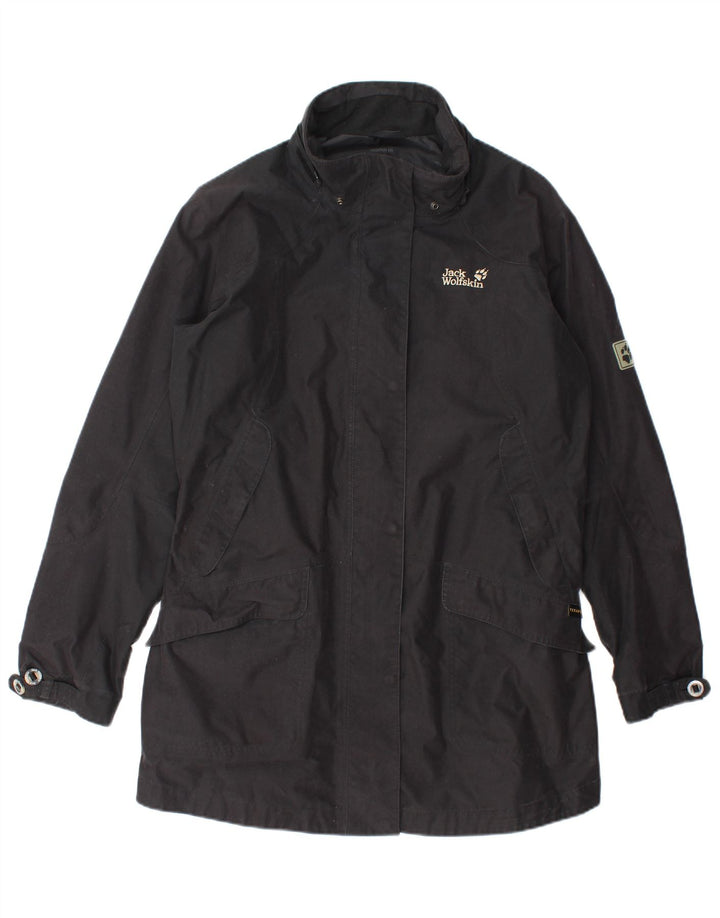 Casaco corta-vento feminino Jack Wolfskin Reino Unido 18/20 XL poliéster preto